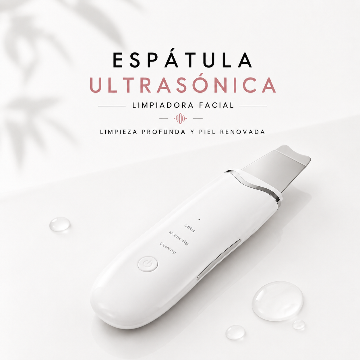 Espátula Ultrasónica Limpiadora Facial | Elimina Puntos Negros y Poros