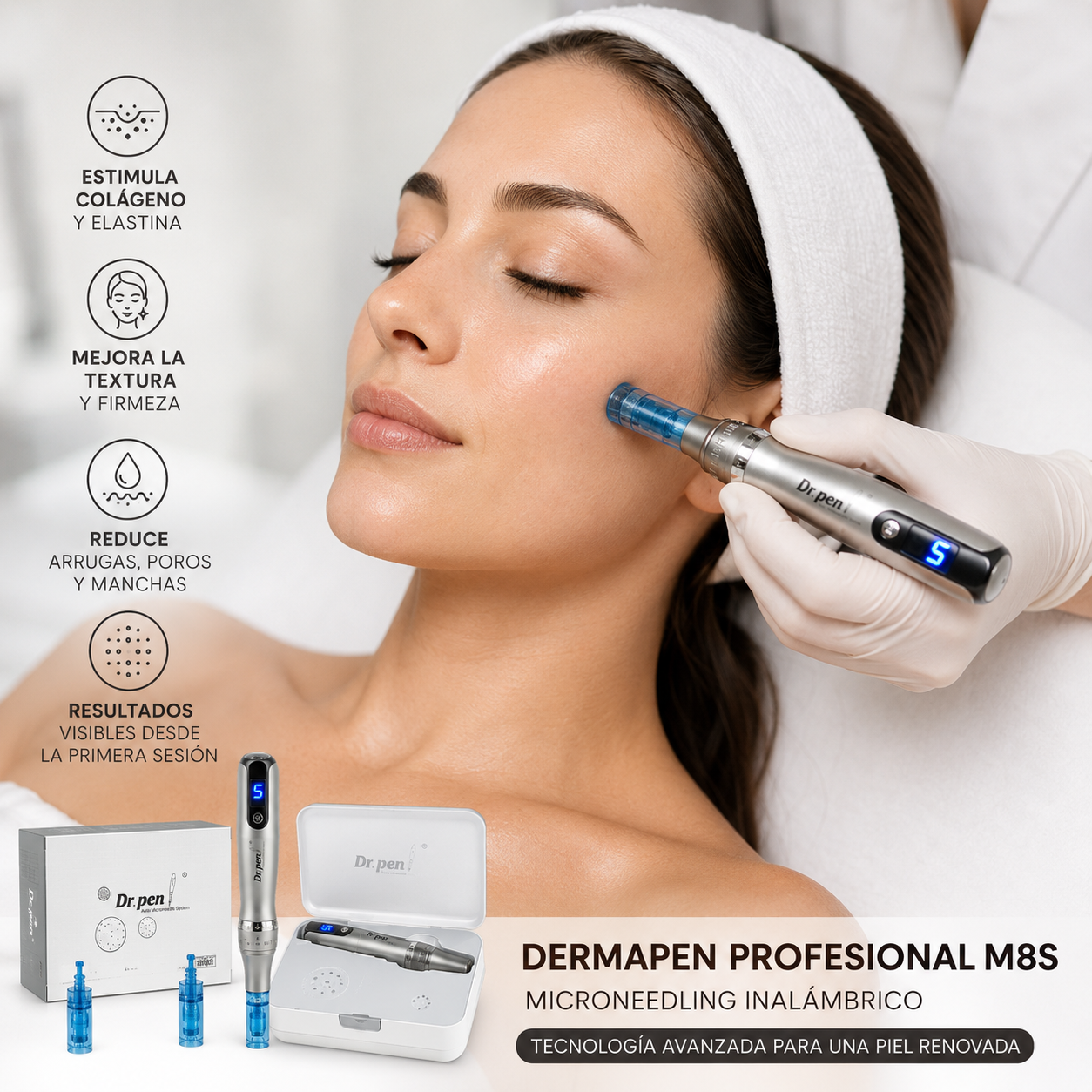 Dermapen Profesional M8S — Microneedling Inalámbrico