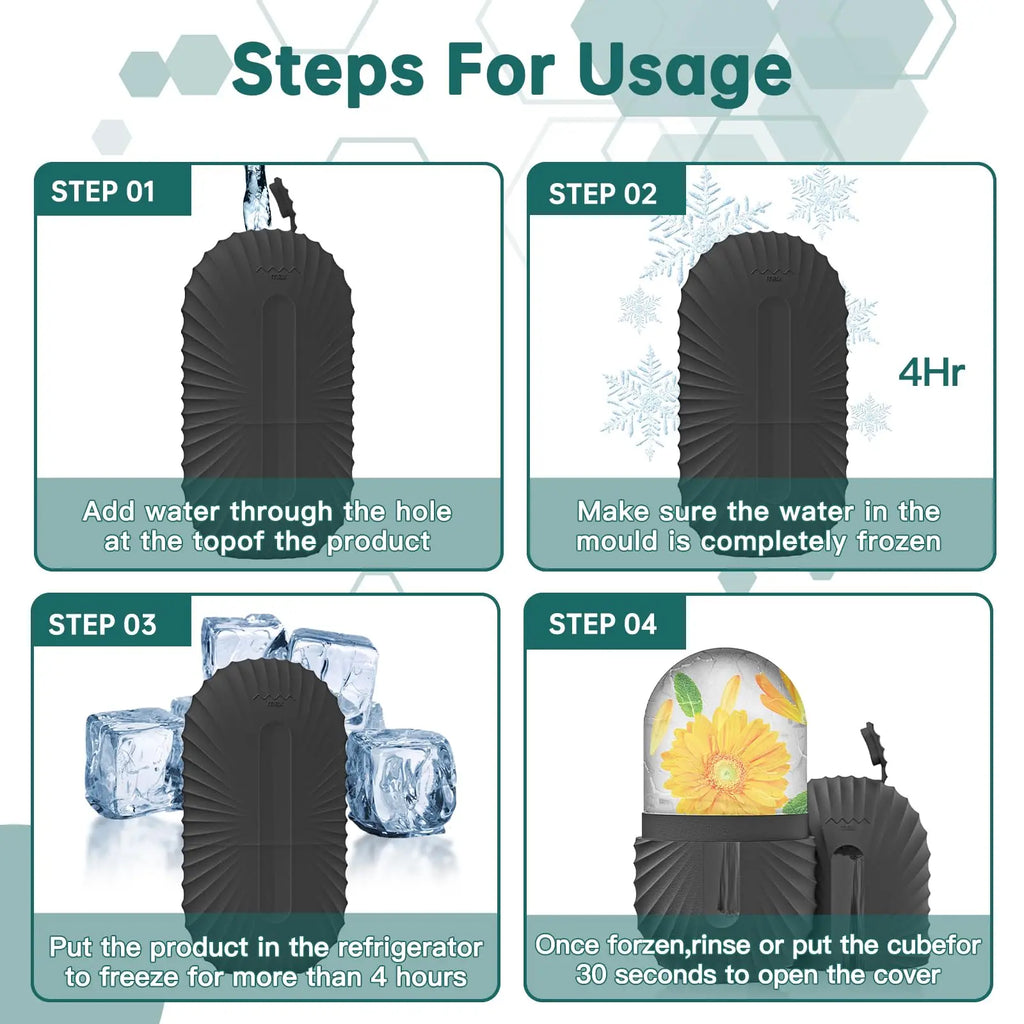 Set de Rodillo de Hielo Facial + Gua Sha | Reduce la Hinchazón y Reafirma la Piel