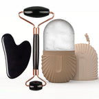 Kit Facial 3 en 1 Ice Therapy (Rodillo de Hielo + Gua Sha + Molde de Silicona Reutilizable)