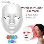 Máscara LED Inalámbrica 7 Colores | Rejuvenecimiento y Firmeza Facial