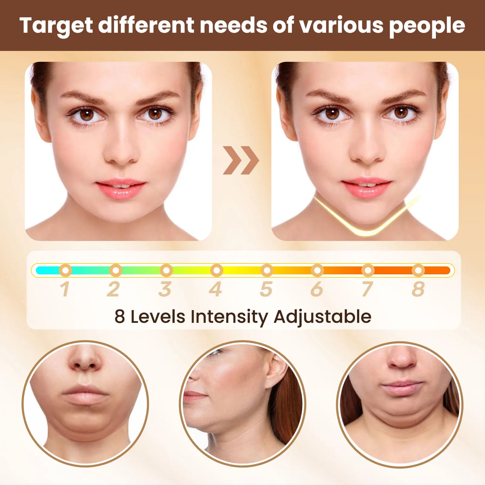 Dispositivo EMS V-Face — Lifting Facial, Doble Mentón y Contorno