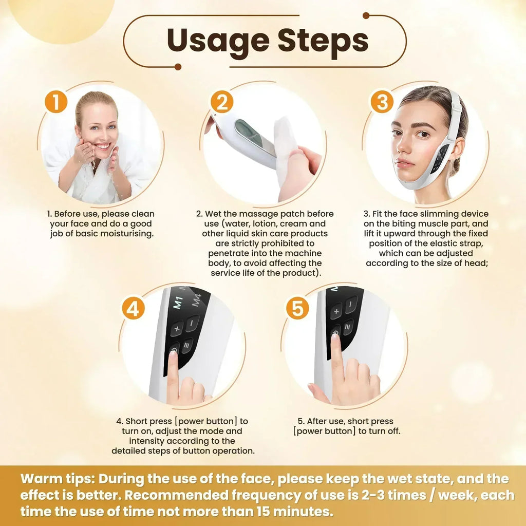 Dispositivo EMS V-Face — Lifting Facial, Doble Mentón y Contorno